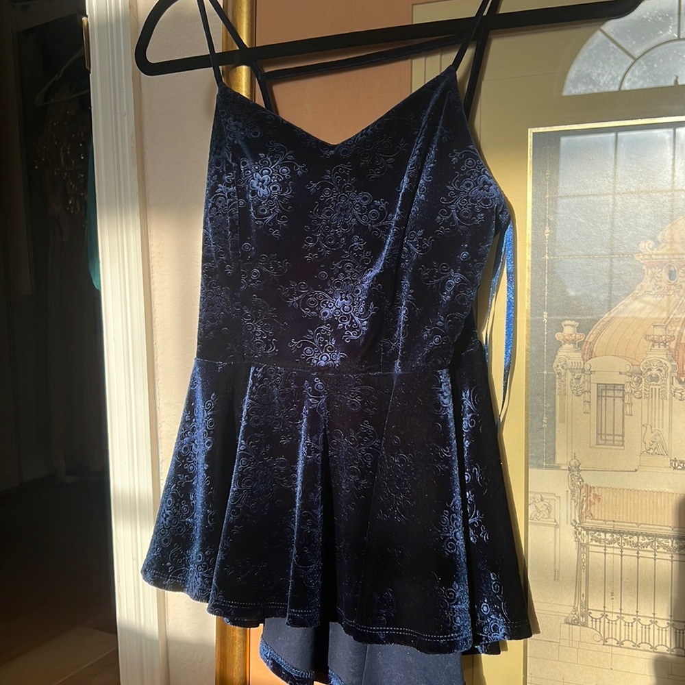 Sleeveless Soft Deep Blue Blouse